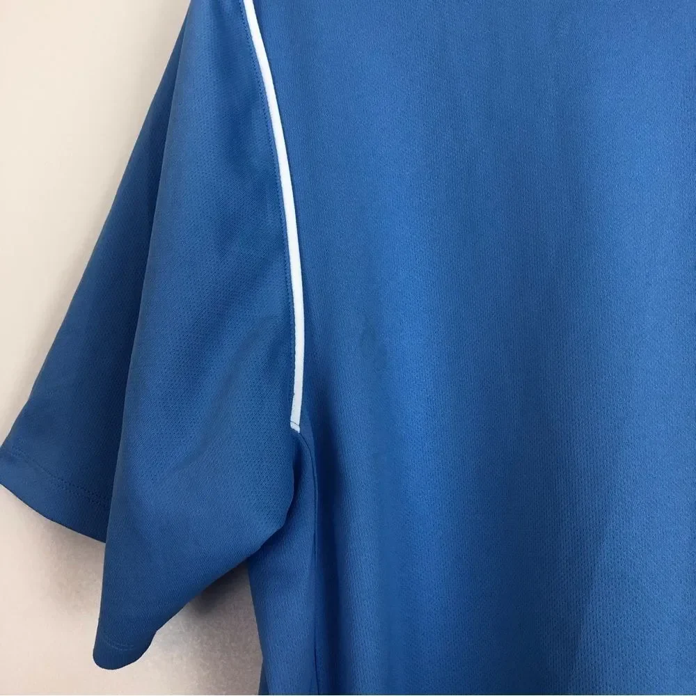 Nike Dri-Fit Men's Medium UNC Blue Polo Top Athletic Button Front Shirt